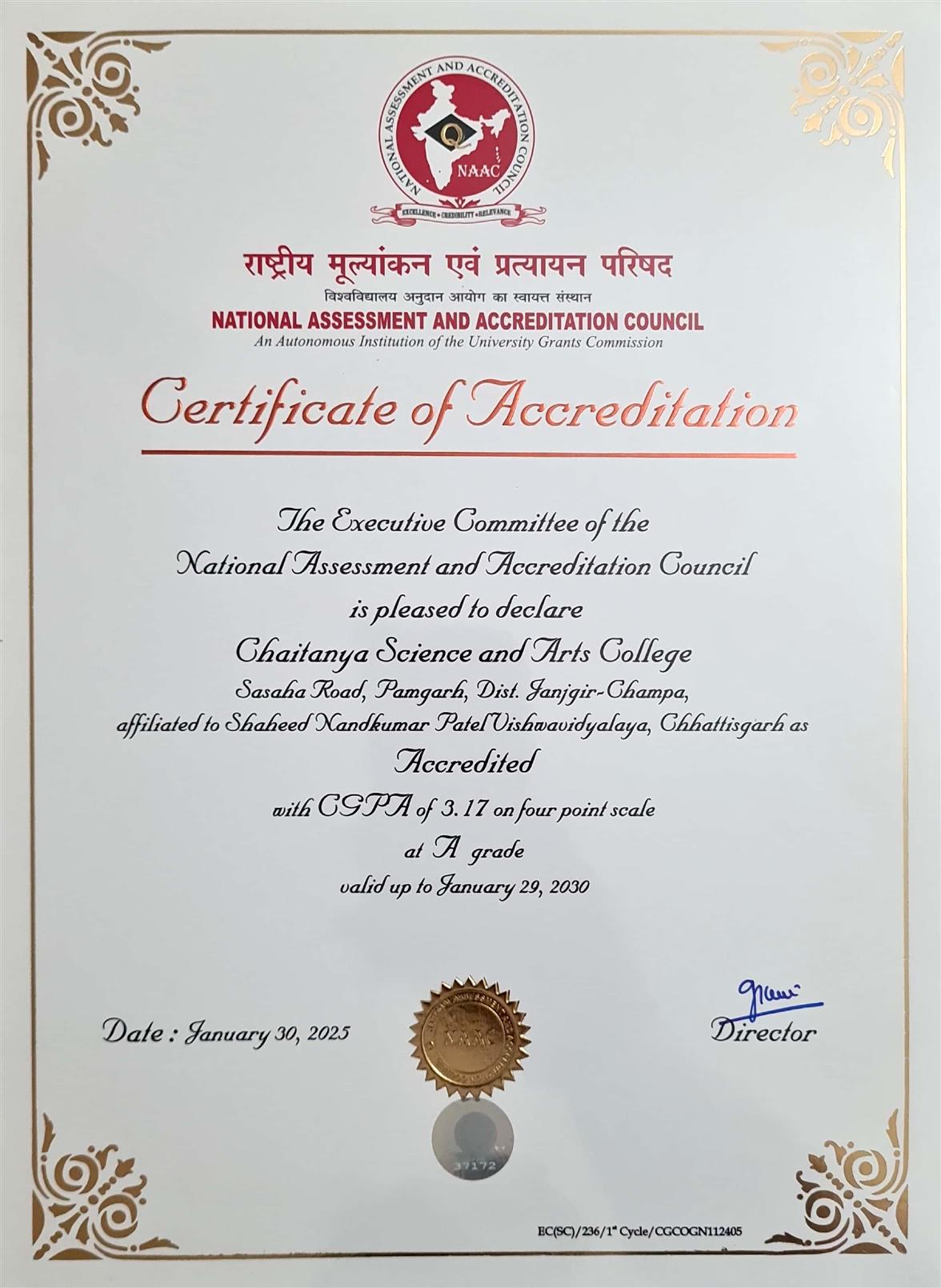 Achievements and Recognition-Achievements and Recognition-Chaitanya Science and Arts College Sasaha Road, Pamgarh, C.G.