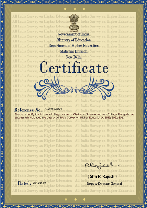 Achievements and Recognition-Achievements and Recognition-Chaitanya Science and Arts College Sasaha Road, Pamgarh, C.G.