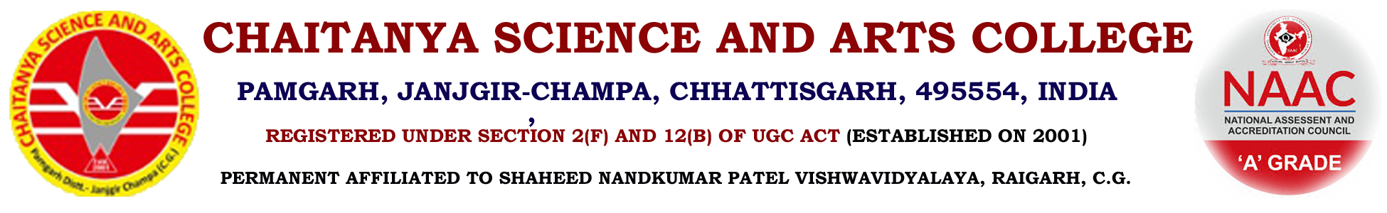 logo-Chaitanya Science and Arts College Sasaha Road, Pamgarh, C.G.